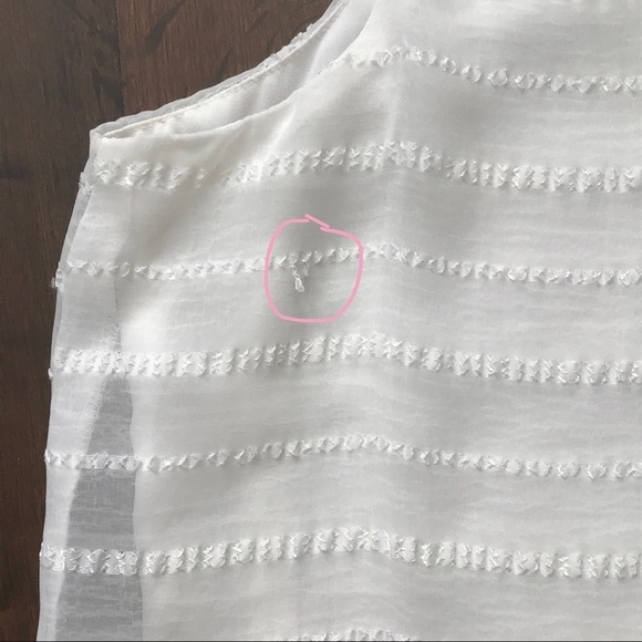 Vince Camuto Embroidered Double Layer Blouse - Picture 6 of 7